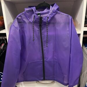 Wild Fable Purple Hooded Rain Jacket